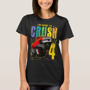 T-shirt Enfants Je suis prêt à écraser 4 Monster Truck 4th
