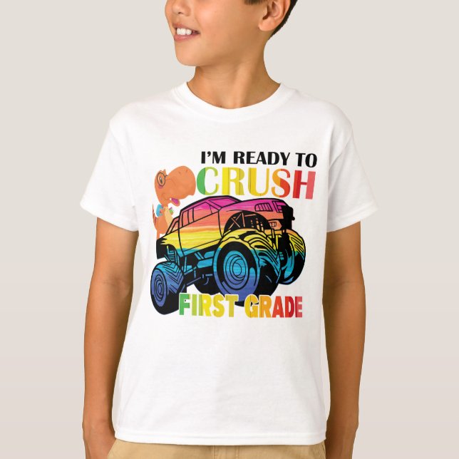 T-shirt Enfants Je suis prêt à écraser Camion Monster de p (Devant)