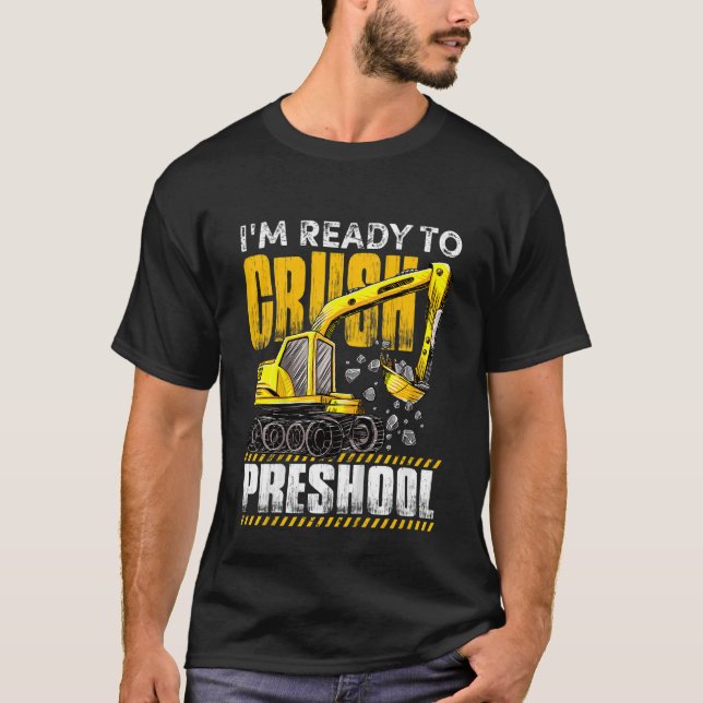 T-shirt Enfants Je suis prêt à écraser la construction pré (Devant)