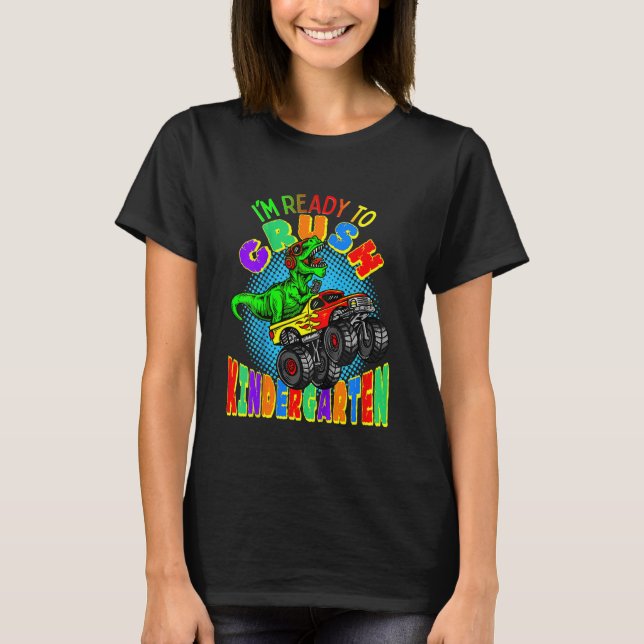 T-shirt Enfants Je suis prêt à écraser la maternelle Dinos (Devant)