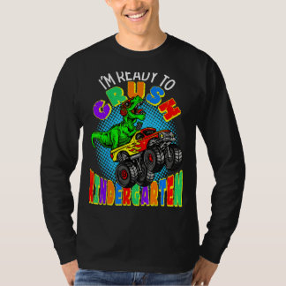 T-shirt Enfants Je suis prêt à écraser la maternelle Dinos