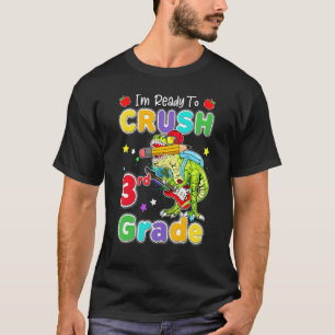 T-shirt Enfants Je suis prêt à écraser le dinosaure de 3e 