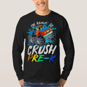 T-shirt Enfants Je suis prêt à écraser Pré K Monster Truck