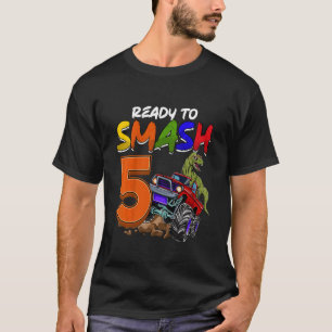 T-shirt Enfants Je suis prêt à mâcher 5 Monster Truck Rex 