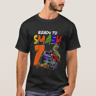 T-shirt Enfants Je suis prêt à mâcher 7 Monster Truck Rex 
