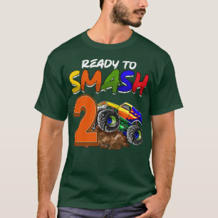 T-shirt Enfants Je suis prêt à mâcher Être 2 Monster Truck