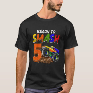 T-shirt Enfants Je suis prêt à mâcher être 5 Monster Truck