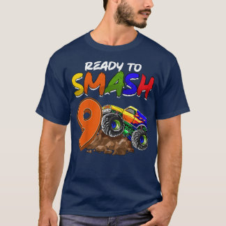 T-shirt Enfants Je suis prêt à mâcher Être 9 Monster Truck