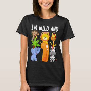 T-shirt Enfants Je suis Sauvage Et 1 Un Zoo 1er Anniversai