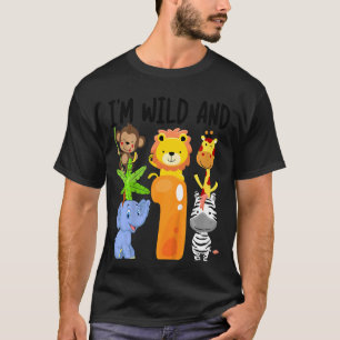T-shirt Enfants Je suis Sauvage Et 1 Un Zoo 1er Anniversai