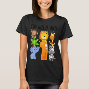 T-shirt Enfants Je suis Sauvage Et 1 Un Zoo 1er Anniversai