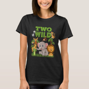 T-shirt Enfants Je suis Sauvage Et 2 Zoo Thème Anniversair