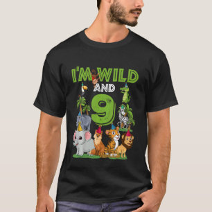 T-shirt Enfants Je suis Sauvage Et Neuf 9 Anniversaire Nai