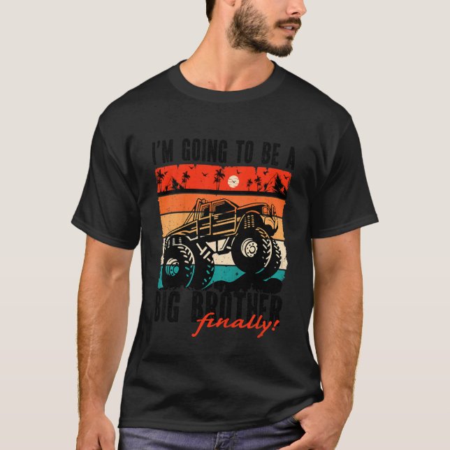 T-shirt Enfants Je vais être un grand frère enfin Monste (Devant)
