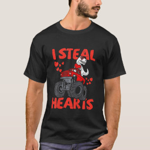 T-shirt Enfants Je Vole Coeur T Rex Dinosaur Monster Camio