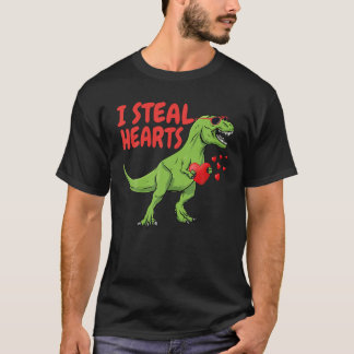 T-shirt Enfants Je vole Coeurs Trex Dino Baby Boy Valentin
