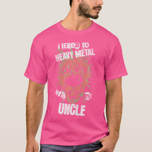 T-shirt Enfants J'Écoute Du Métal Lourd Avec Mon Oncle Enf