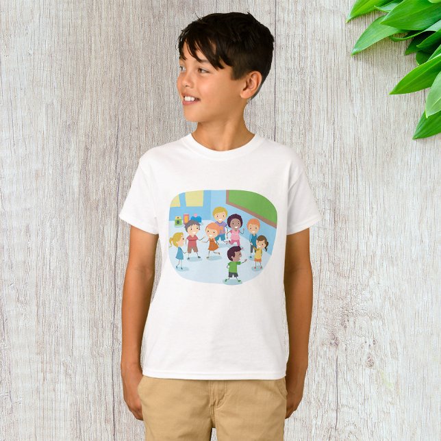 T-shirt Enfants Jouant En Classe (Créateur téléchargé)
