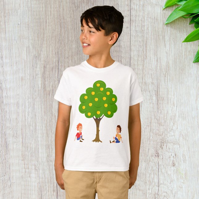 T-shirt Enfants joueuses assis sous un arbre de pomme (Créateur téléchargé)