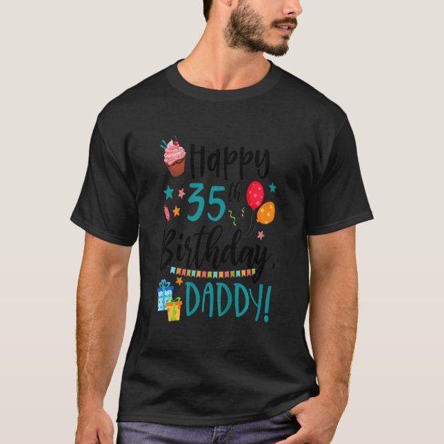 T-shirt Enfants Joyeux 35e anniversaire papa Anniversaire  (Devant)