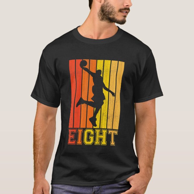 T-shirt Enfants Joyeux 8 Anniversaire Décorations Pour Gar (Devant)