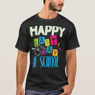 T-shirt Enfants Joyeux Dernier Jour De L'École Garçons Fil