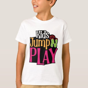 T-shirt Enfants Jump N Jouer typographie personnalisée t-s