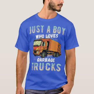 T-shirt Enfants Juste Un Garçon Qui Aime Les Garbage Truck
