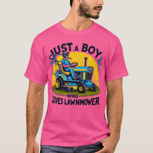 T-shirt Enfants Juste un garçon qui aime tondeuses à gazon
