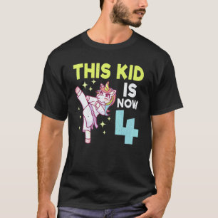 T-shirt Enfants Karaté Licorne Naissance Né 4 Karaté