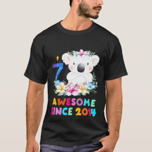 T-shirt Enfants Koala Ours 7 Ans Anniversaire Tenue Pour G