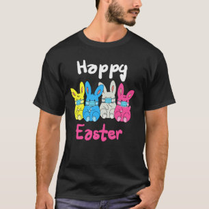 T-shirt Enfants lapins Bunny Visage Masque Joyeux Quaranti