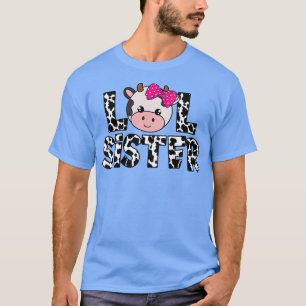 T-shirt Enfants Lil Soeur Ferme Vie Vache Lover Lil Sis Si