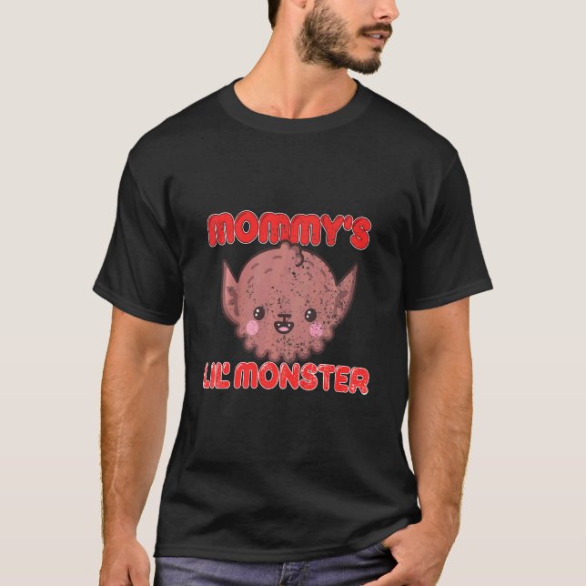 T-shirt Enfants maman Lil Monster mignonne Werewolf Enfant (Devant)