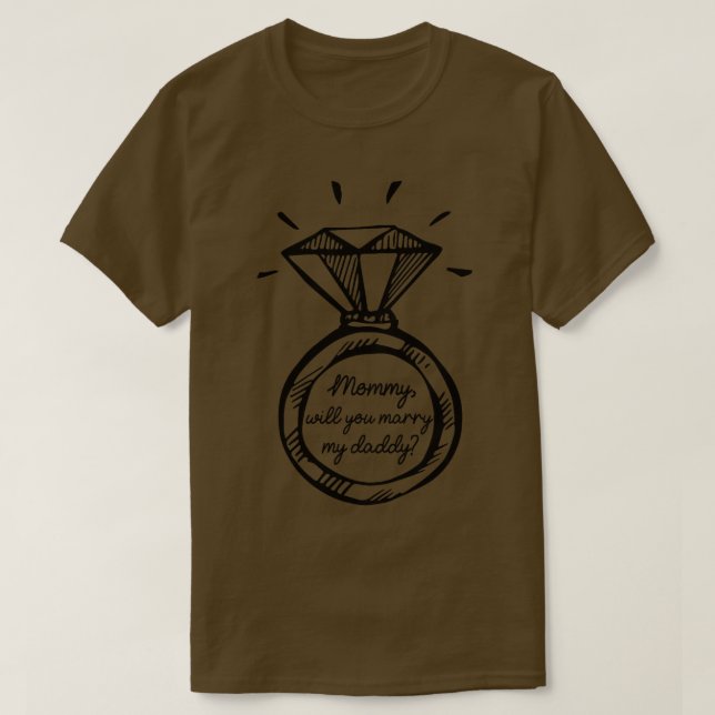 T-shirt Enfants Maman Will You Marry My Daddy mignon Maria (Design devant)