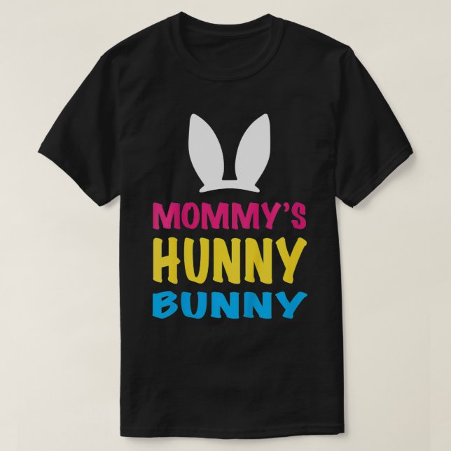 T-shirt Enfants Mammy's Hunny Bunny Pâques (Design devant)