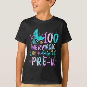T-shirt Enfants Mermaid Queue 100 Jours Mermagic De Pré-k 