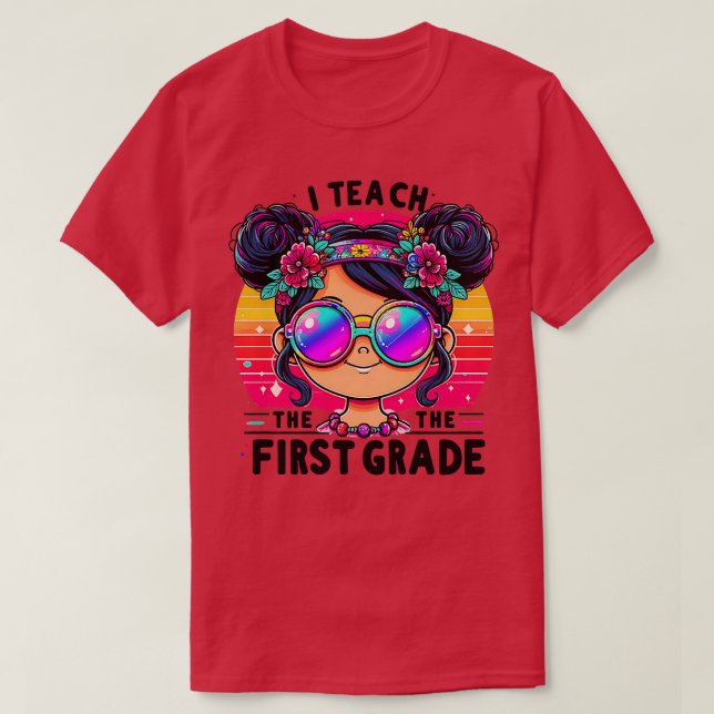 T-shirt Enfants Messy Bun Première Classe Première Jour Fi (Design devant)