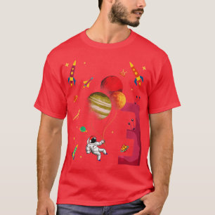 T-shirt Enfants mignonne 3e anniversaire 3 ans vieux Space
