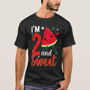 T-shirt Enfants mignonne J'ai 2 ans Doux Dabbing Watermelo