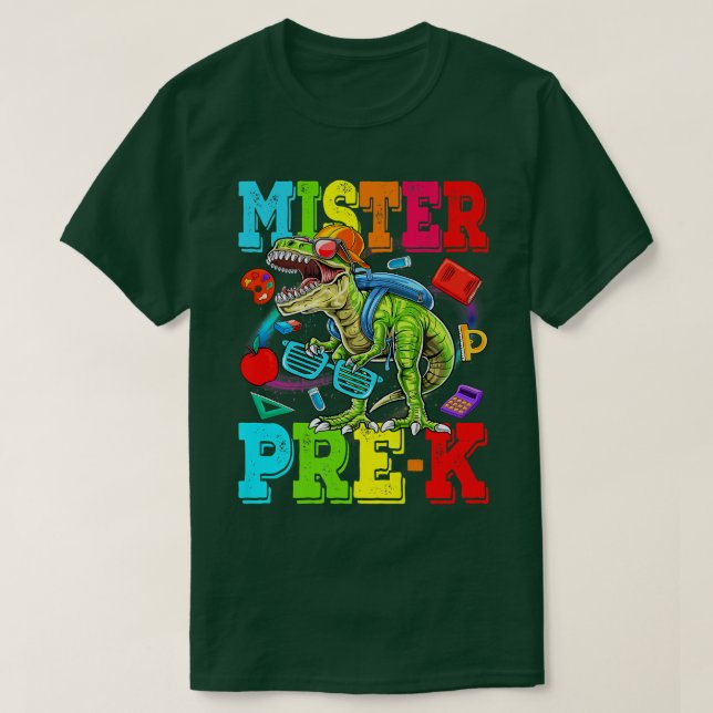 T-shirt Enfants Mister Pre K Dude Monster Truck Dinosaur G (Design devant)