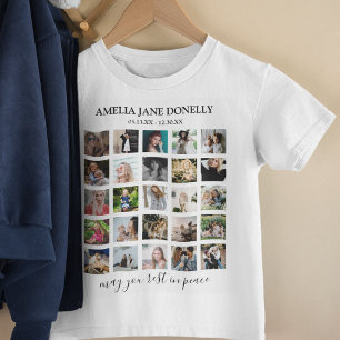 T-Shirt Enfants Moderne Collage Photo En Mémoire A