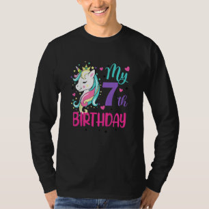 T-shirt Enfants Mon 7e anniversaire mignon Unicorn Anniver