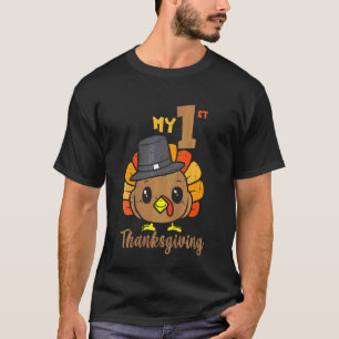 T-shirt Enfants Mon Premier 1er Thanksgiving Mignon Dindon