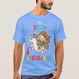 T-shirt Enfants Mon Premier Jour De Maternelle Unicorn Gir