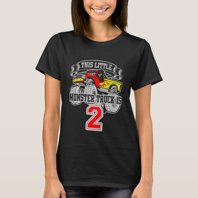 T-shirt Enfants Monster Camion 2e anniversaire Ce Petit Mo (Devant)