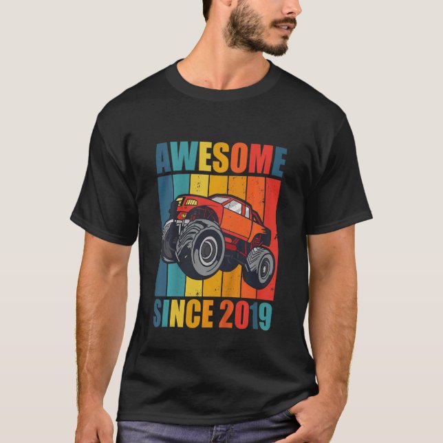 T-shirt Enfants Monster Camion 3e anniversaire Garçon stup (Devant)