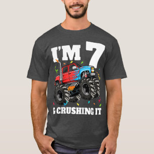 T-shirt Enfants Monster Camion 7e anniversaire garçon 7 an