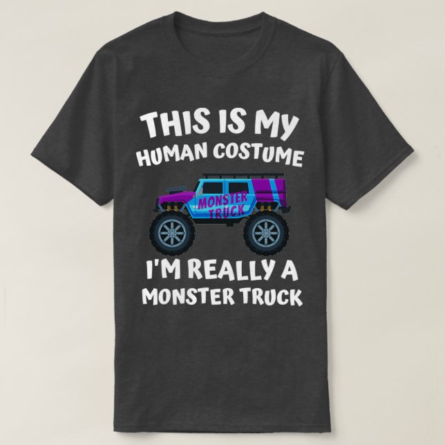 T-shirt Enfants Monster Camion Halloween Costume Toddler G (Design devant)