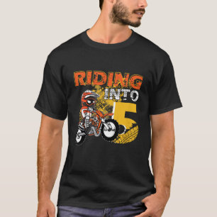 T-shirt Enfants Monter 5 ans Dirt Biker 5e anniversaire
